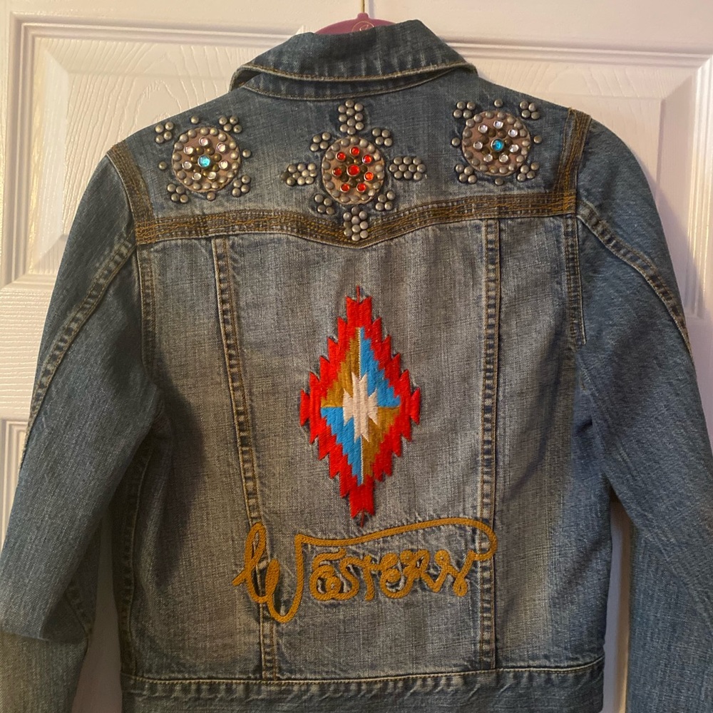 western denim bank jacket